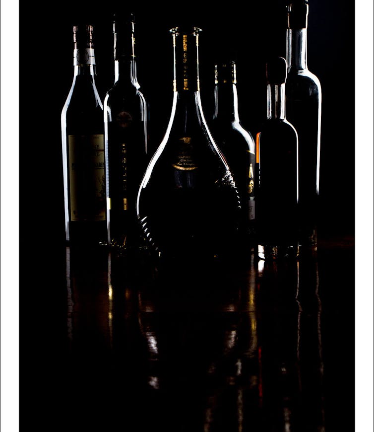 Silhouettes de bouteilles d’alcools